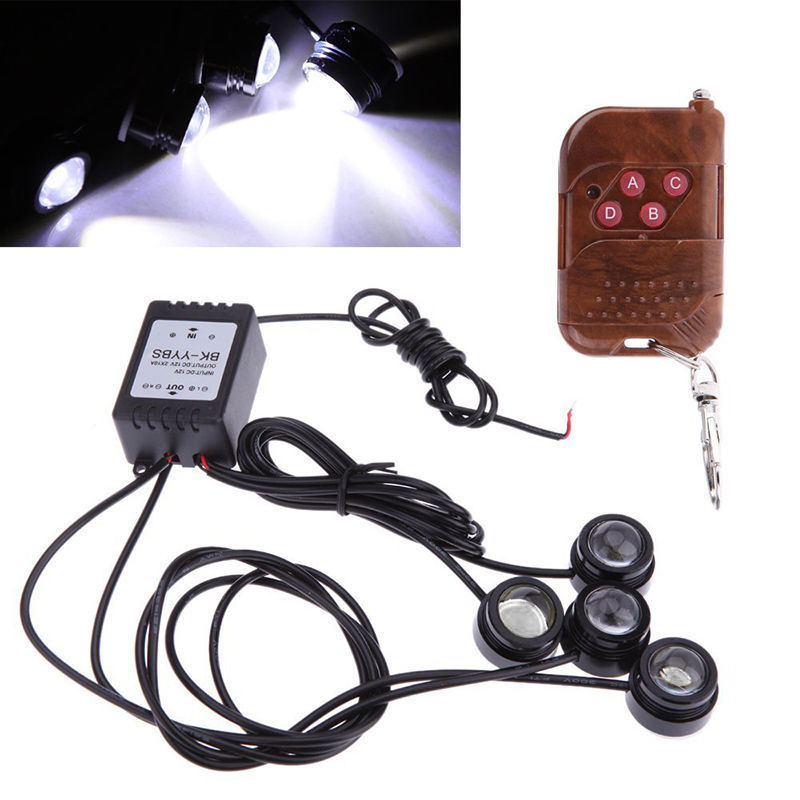 4X LED Eagle Eye Knight Night Rider Lighting DRL TechParts